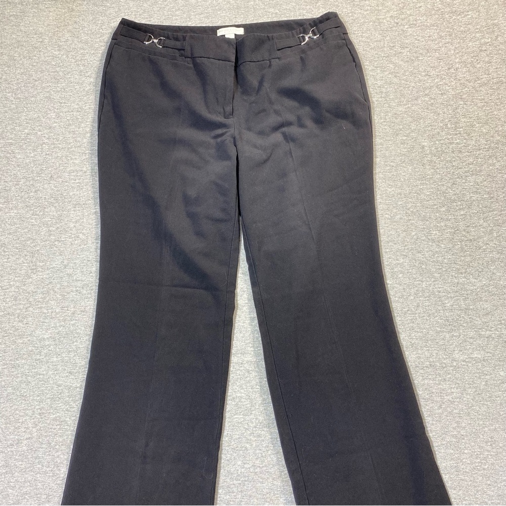 New York & Co Dress Pants Women 10 Black Bootcut Mid Rise Stretch Career Slacks - Picture 2 of 14